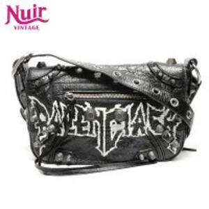 Balenciaga Le Cagole XS DIY METAL Shoulder Bag Black